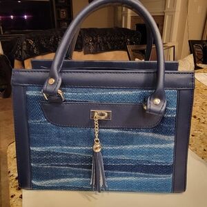 Woman bag from Indigo Dye Scarf,Products of Northeast in Thailand